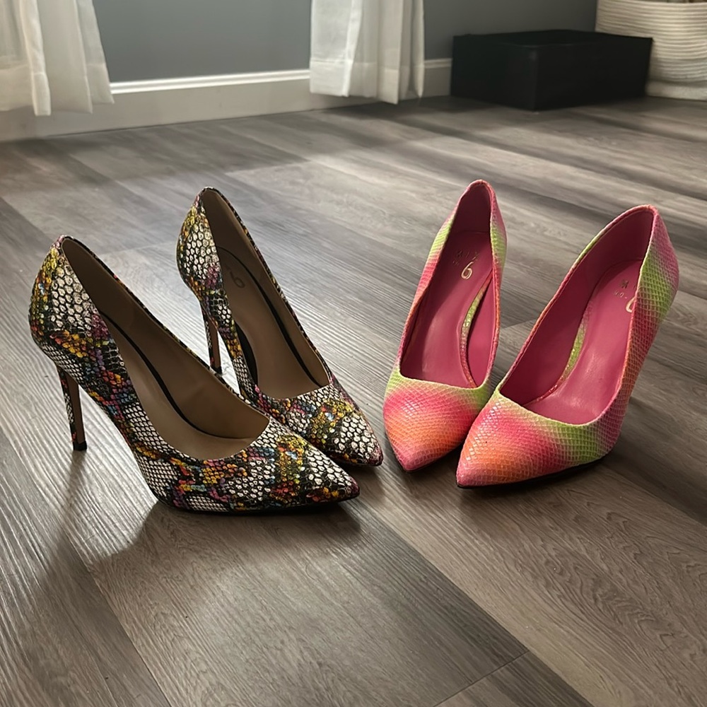 2 pairs of high heals. Set. Both from DSW. Size 9 for both.